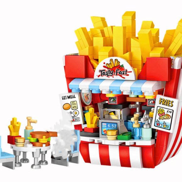 LOZ MINI Blocks - Building Toys Bricks Fries & Burger Shop - Picture 2 of 3